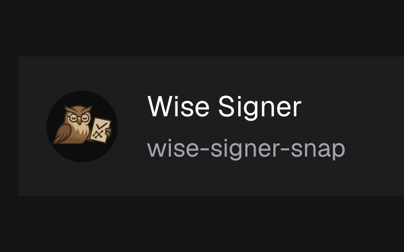 Wise Signer Snap